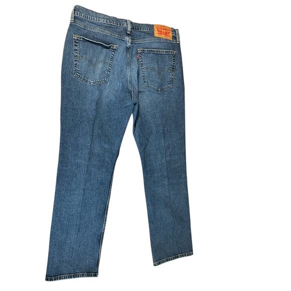 Levis 514 Straight-Fit Cotton Blend Stretch 5 Pockets Blue Jeans Size 36x30 - Picture 4 of 8